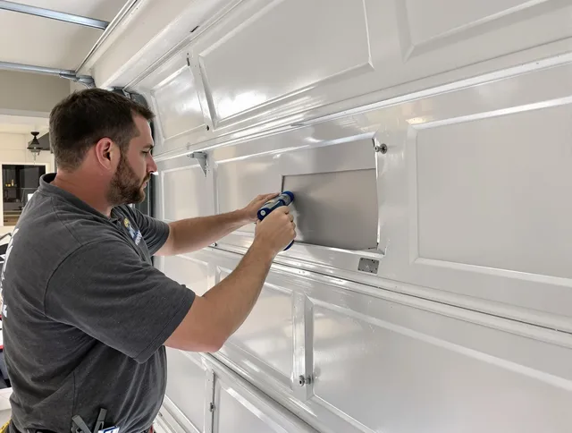 Garage door panel repair by Rancho Palos Verdes Garage Door Repair in Rancho Palos Verdes