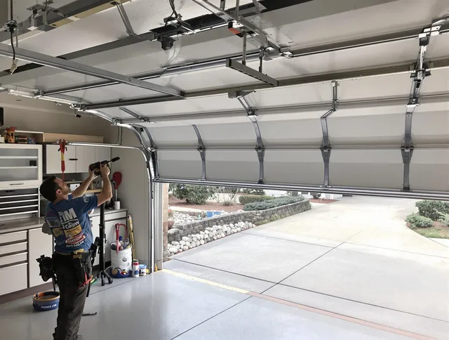 Garage door track repair service by Rancho Palos Verdes Garage Door Repair in Rancho Palos Verdes